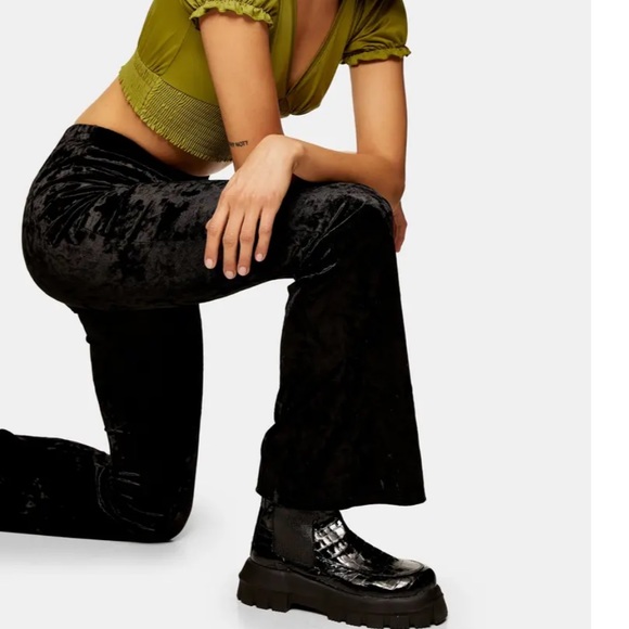 **sold**💄 The Limited - EUC Vintage Crushed Velvet Pants - Picture 4 of 13